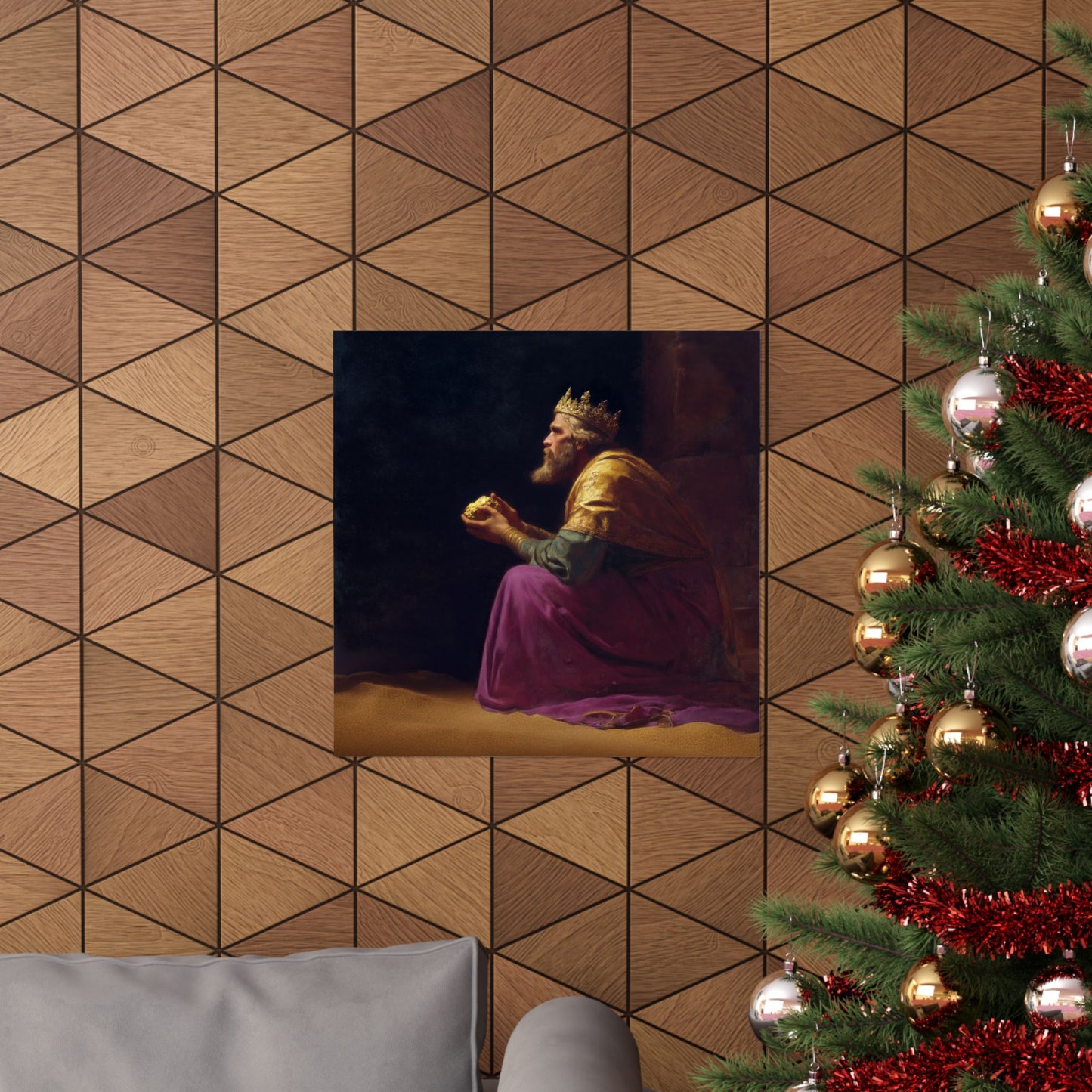 Melchior and the Gift Fit for a King - 3 Wise Men - Sanctified Souls Print - Multiple Sizes - Premium Matte Vertical Posters