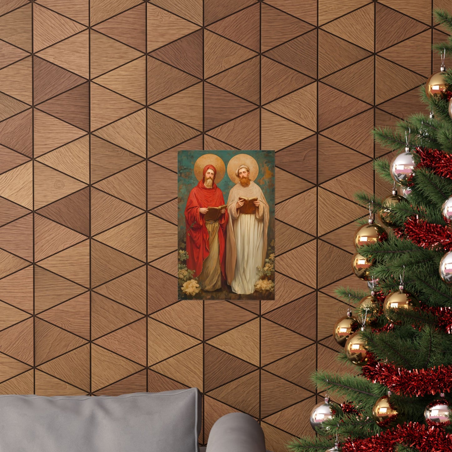 Saints Cosmas and Damian -  Catholic Art - Multiple Sizes - Premium Posters - Catholic Art - Christian Home - Brother Martyr Art - Christian