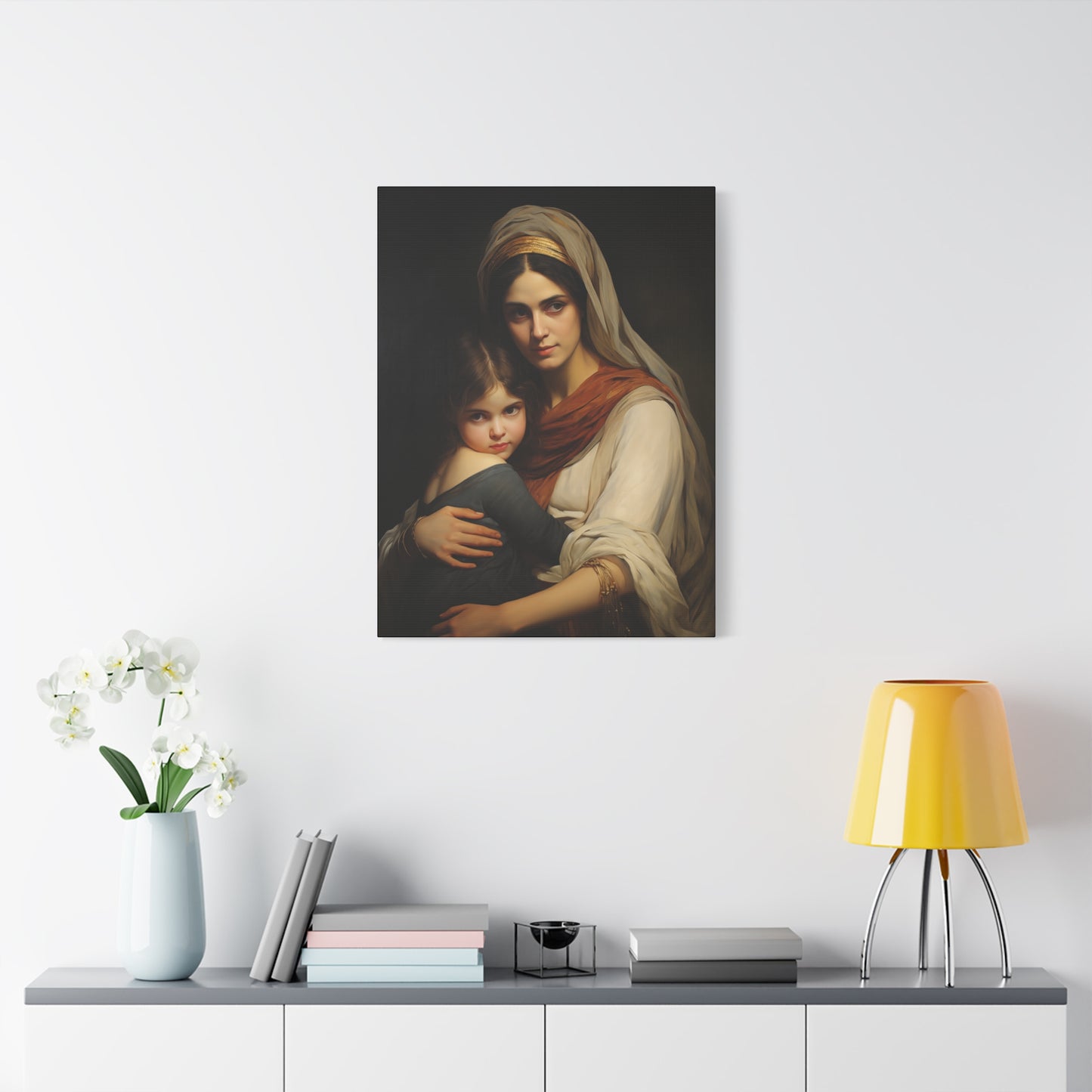 Saint Anne mother of Mary the Blessed Virgin - Museum Wrapped Canvas - Sanctified Souls Print - Religious Art for your Home
