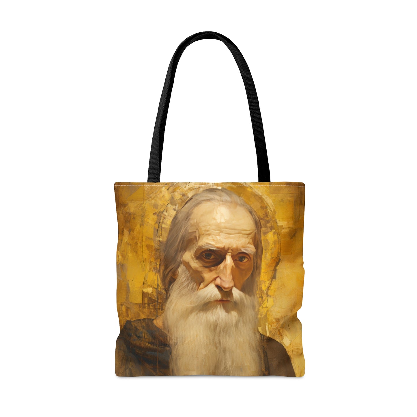 Saint Athanasius the Athonite Tote Bag - Large Medium Small Faith Art Bag - Catholic Faith Purse - Religious Carry All Reusable Tote Bag