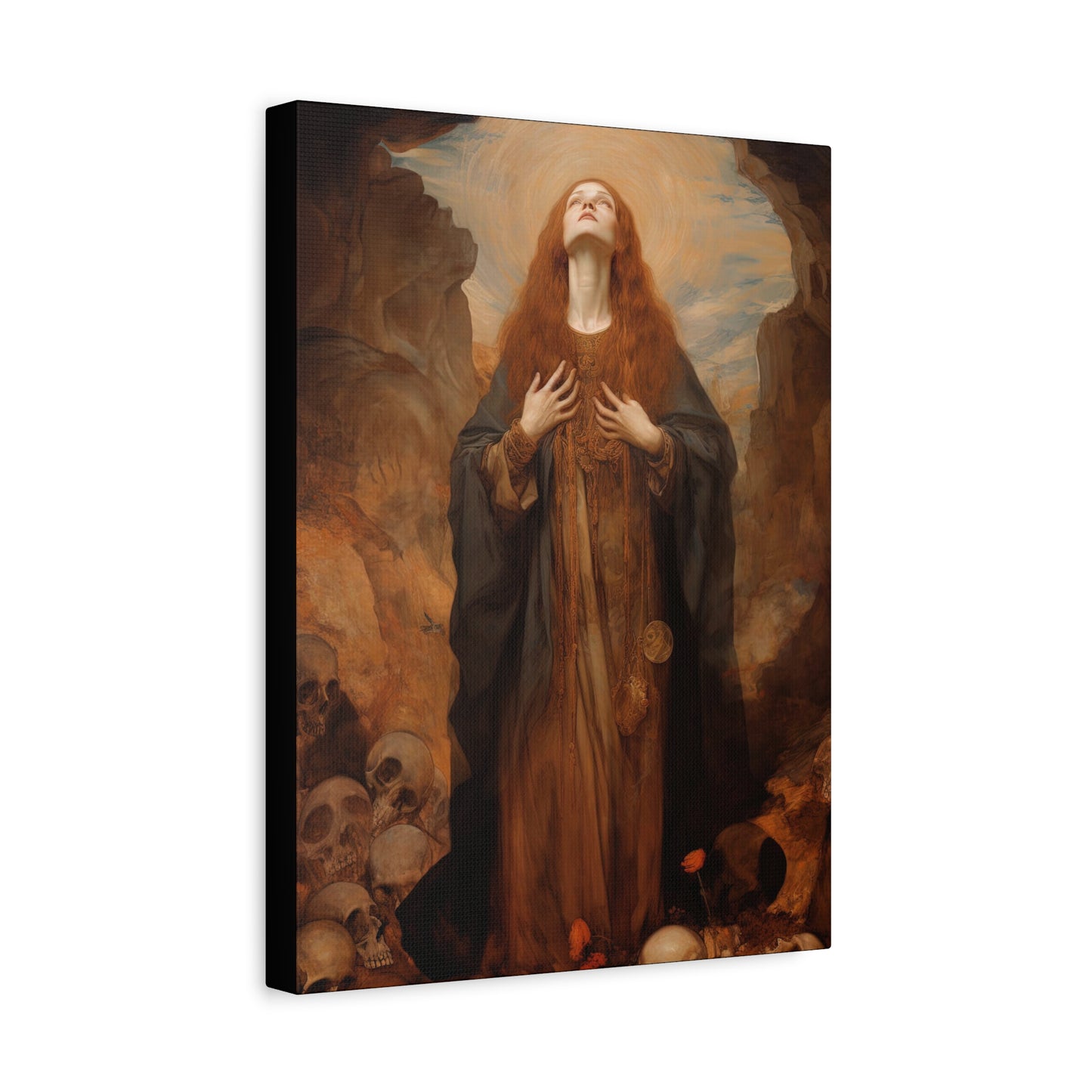Saint Rosalia - Museum Wrapped Canvas - Sanctified Souls Print - Religious Art for your Home