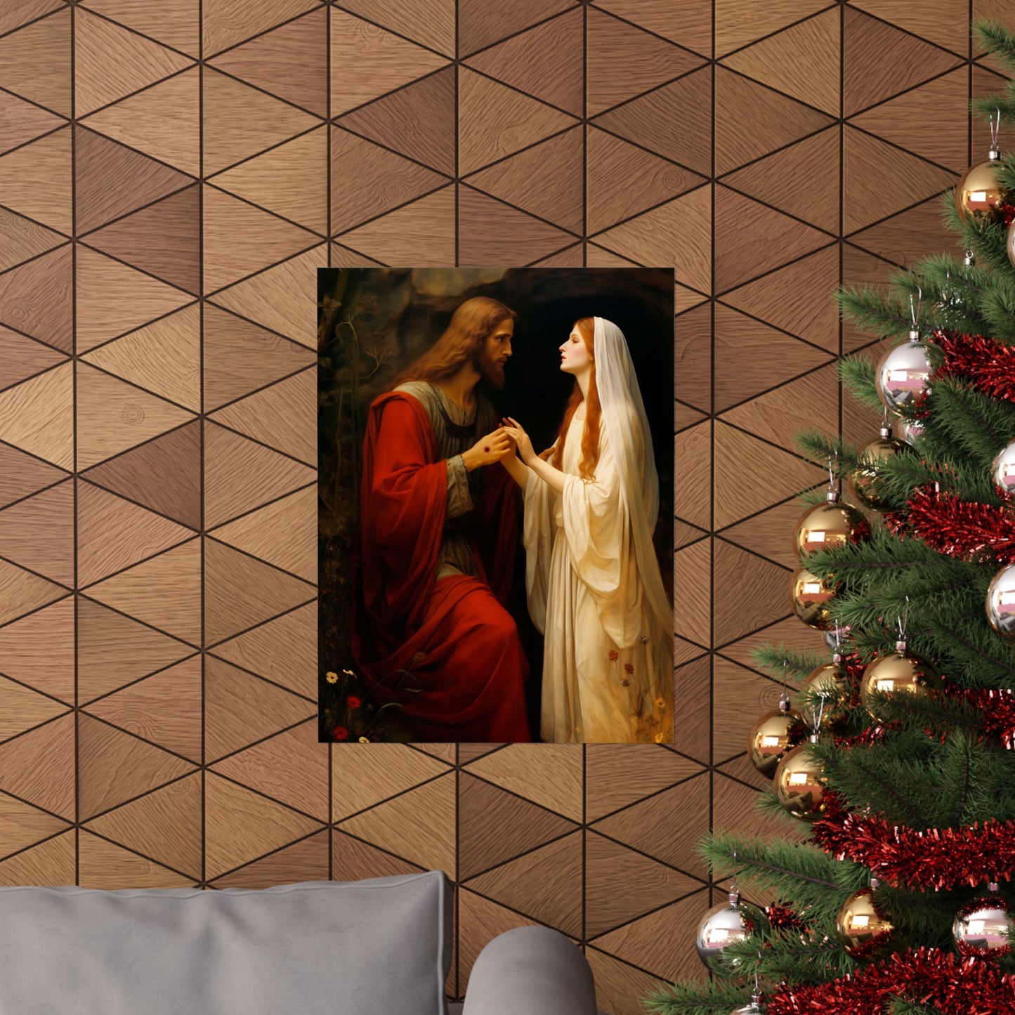 Revelation of Redemption: Mary Magdalene and the Risen Christ - Sanctified Souls Print - Multiple Sizes - Premium Matte Vertical Posters