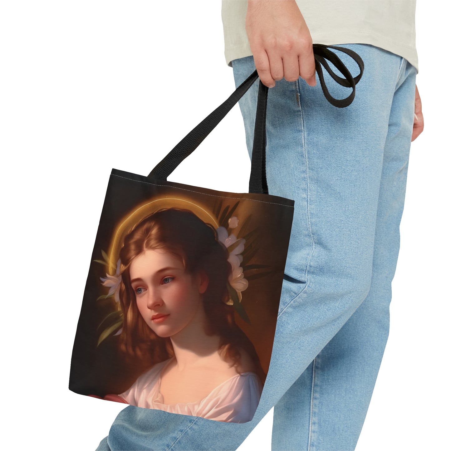 Saint Cecilia Tote Bag - Large Medium Small Faith Art Bag - Catholic Purse - Religious - Prayer Bag