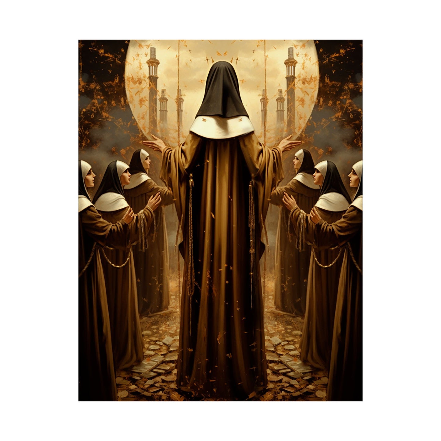The Blessed Martyrs of Compiègne - Sanctified Souls Print - Multiple Sizes - Premium Matte Vertical Posters