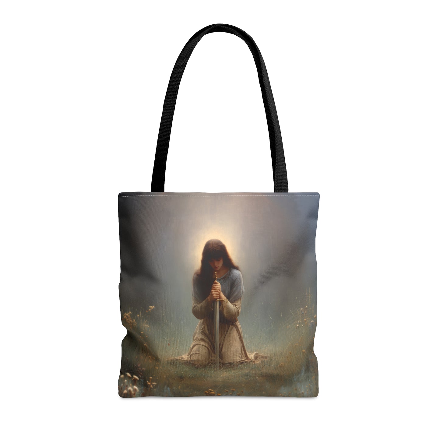 Saint Joan of Arc - Tote Bag - Large Medium Small Faith Art Bag - Bible Study Faith Purse - Double Sided