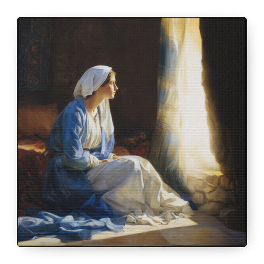 Mary's Yes - Quiet Fiat - Mother Mary - Marian Art - Gallery Wrapped Canvas - Print - Catholic Art Print