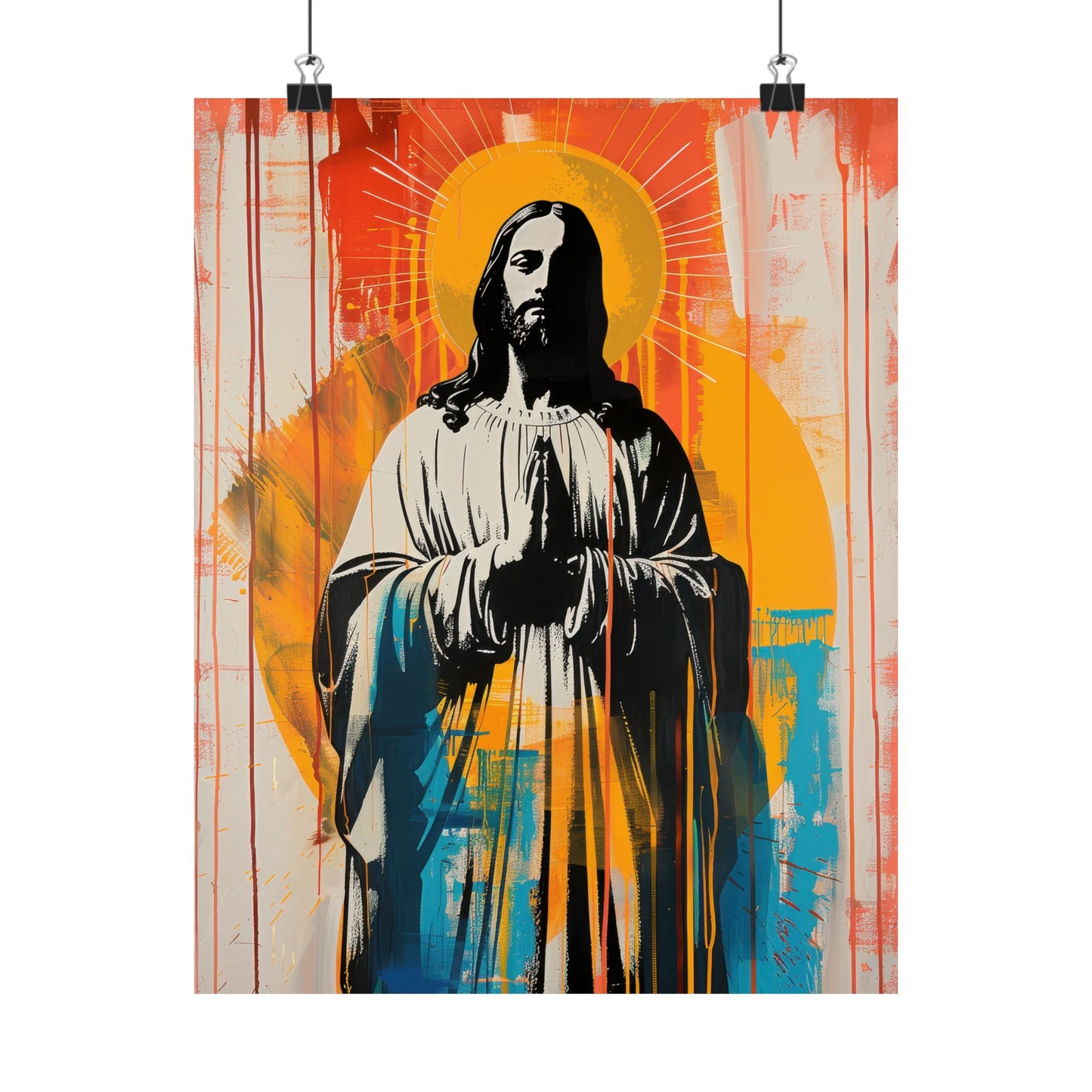 Jesus, King of Peace and Light - Sanctified Souls Print - Multiple Sizes - Premium Posters - Catholic Art - Christian painting