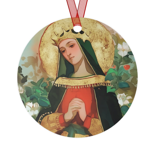 Saint Matilda of Germany Metal Ornament - Religious Holiday Christmas Ornament and Keepsake - Prayer Ornament