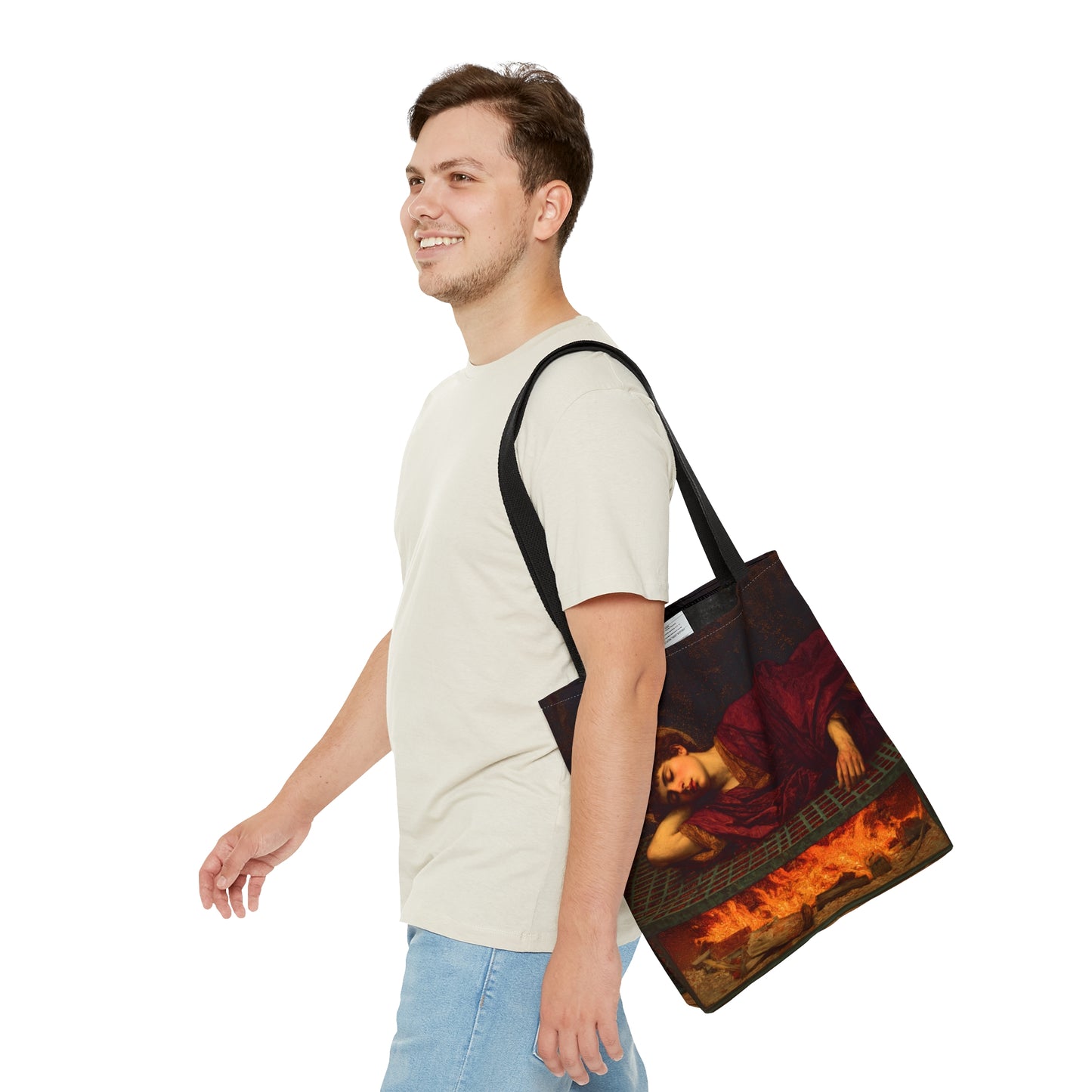 Saint Lawrence - Tote Bag - Large Medium Small Faith Art Bag - Bible Study Faith Purse - Double Sided