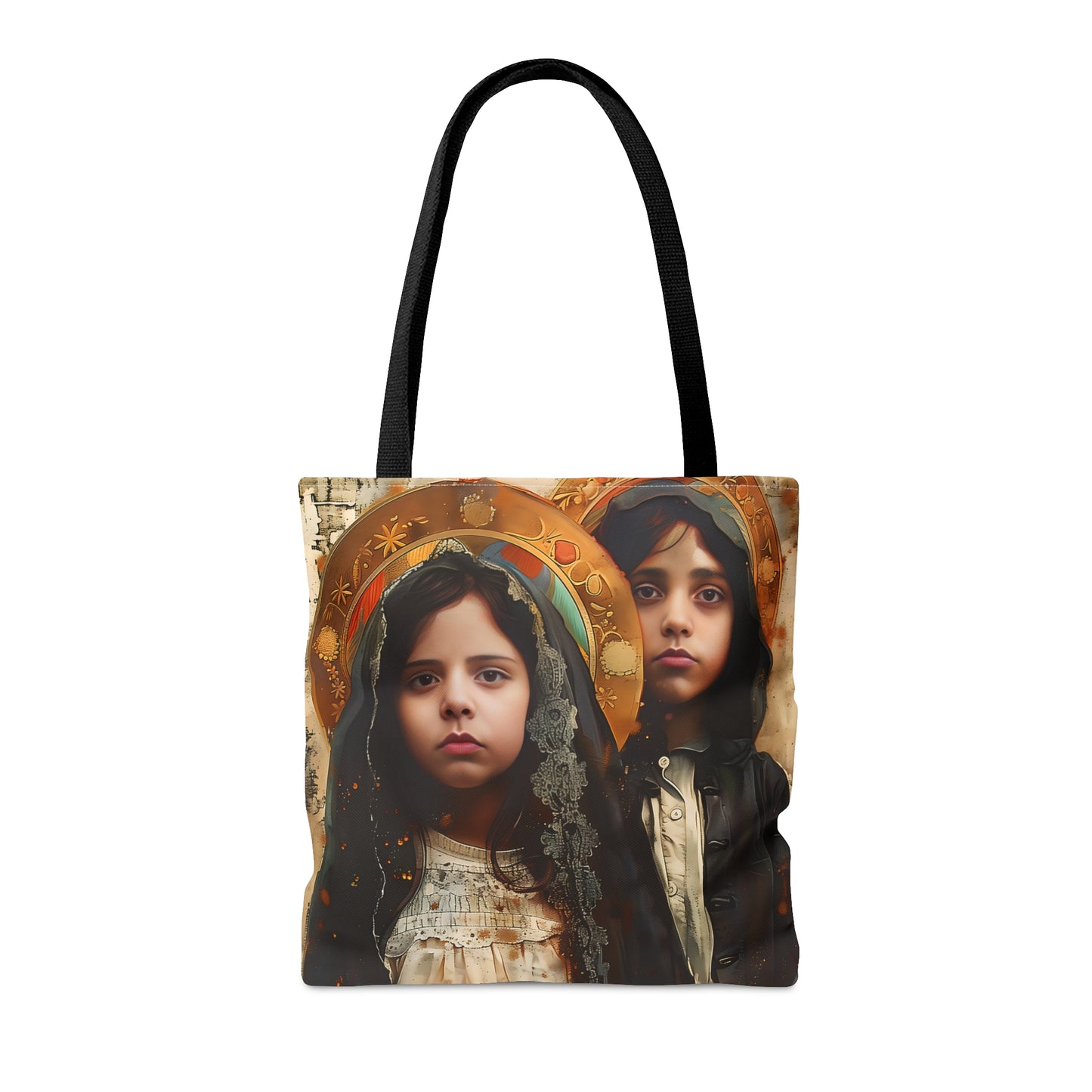 Saints Francisco and Jacinta Marto Tote Bag - Purse - Three sizes - Faith Art Bag - Catholic faith inspired carry-all purse - Double Sided