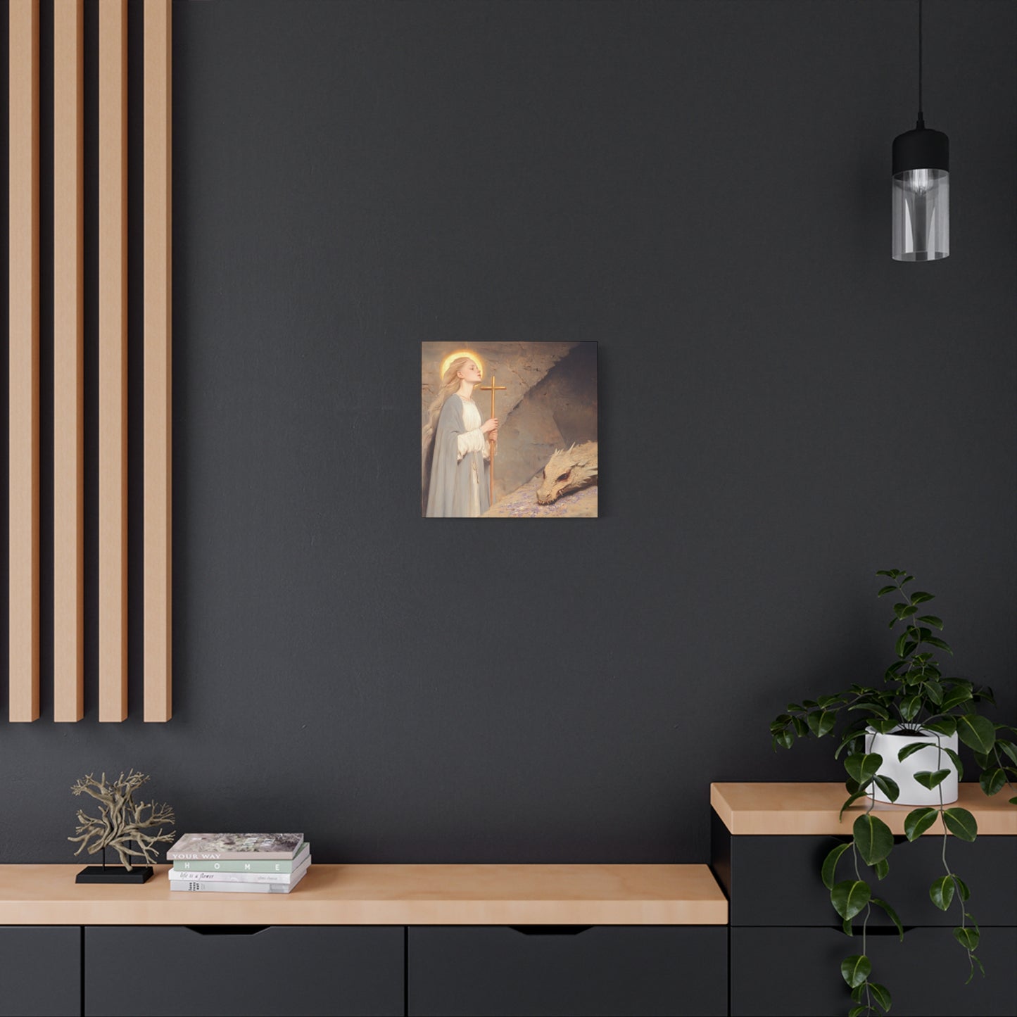 Saint Margaret of Antioch -  Museum Wrapped Canvas - Sanctified Souls Print - Religious Art for your Home - Catholic Patron Saint Art