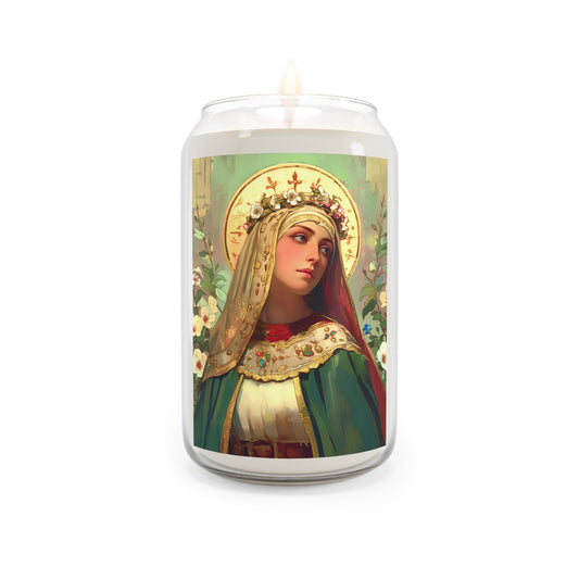 Saint Matilda of Germany Portrait Candle  - Scented Prayer Candle, 13.75oz - Tall Size - Religious Prayer Candle - Catholic Art