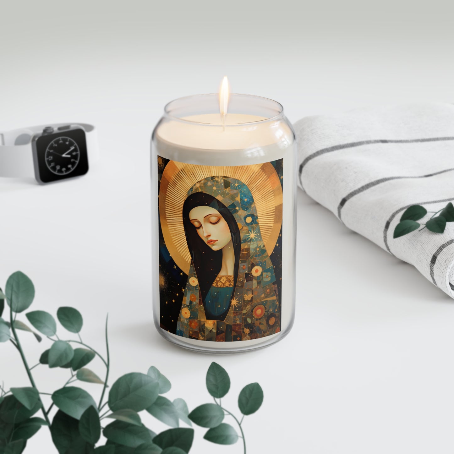 The Beloved Mother: Mary in Portrait - Scented Prayer Candle, 13.75oz - Tall Size - Religious Prayer Candle - Catholic Art - Religious Gift