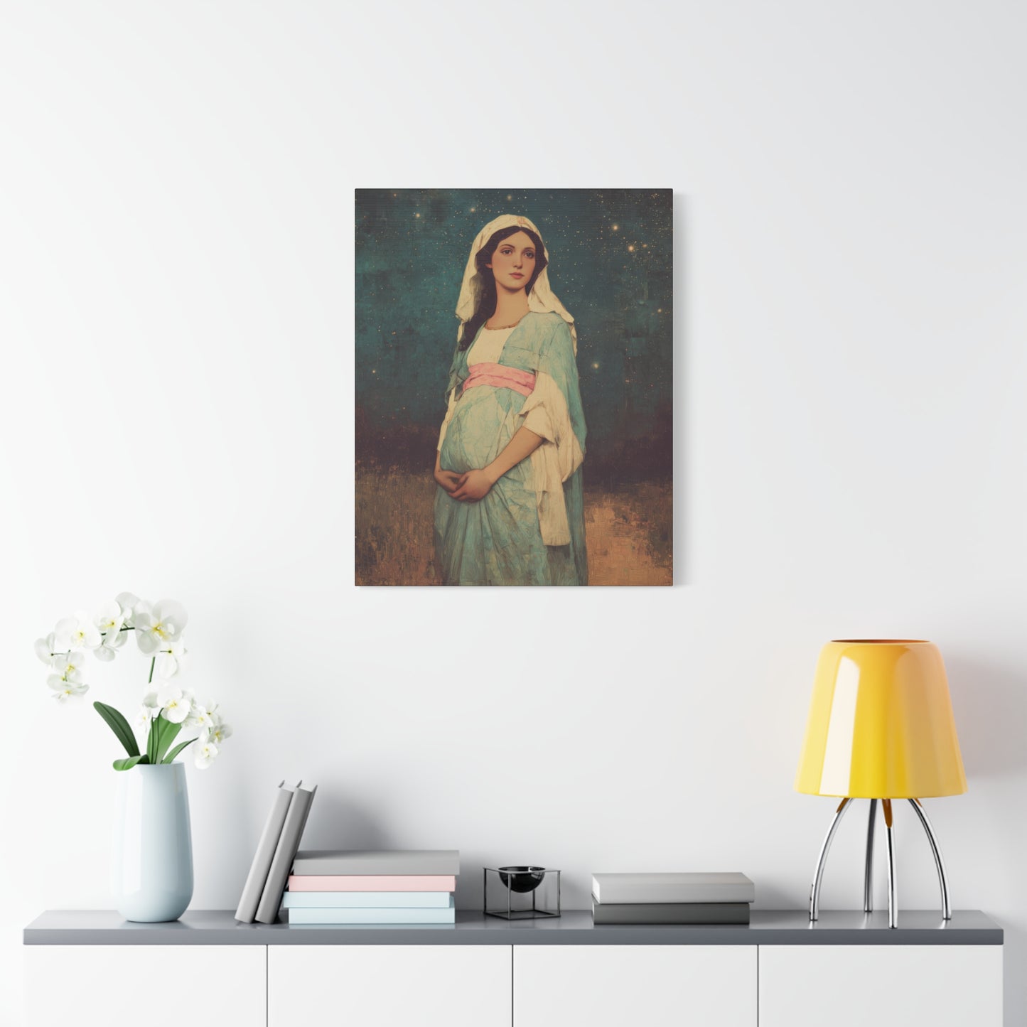 Our Lady of 'O' - Our Lady of Expectation - Mother Mary - Marian Art - Gallery Wrapped Canvas - Print - Catholic Art Print