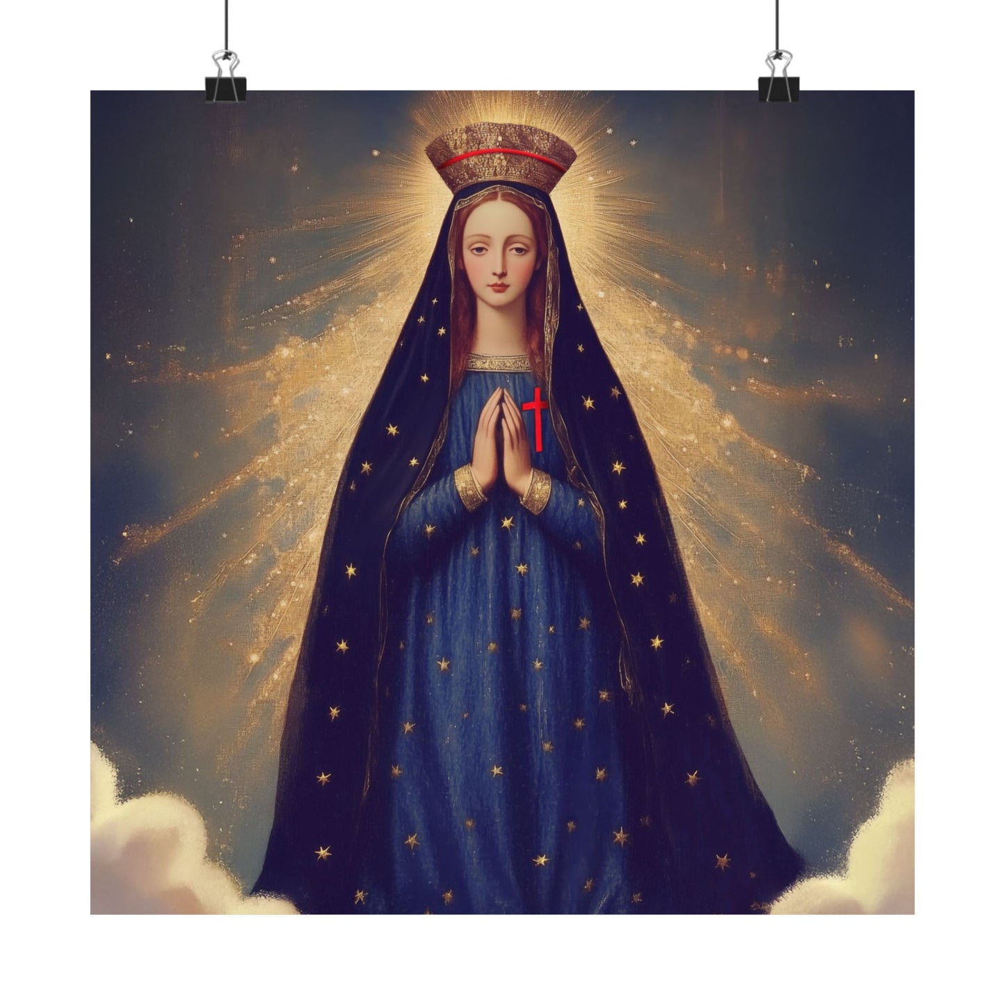 Our Lady of Pontmain -  Sanctified Souls Print - Multiple Sizes - Premium Posters - Catholic Art - Christian Home - Mother Mary Art