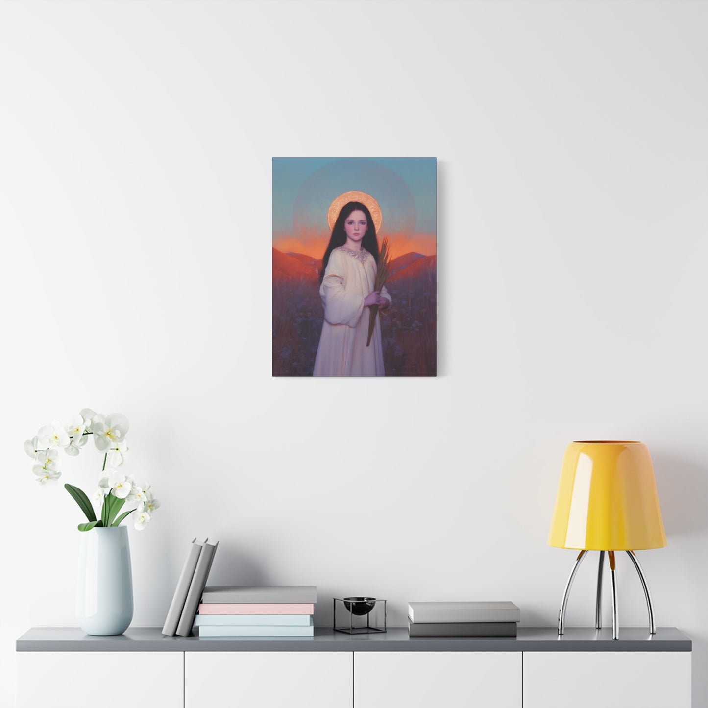 Saint Hope - Multiple Sizes - Catholic Home art - Museum Wrapped Canvas - Sanctified Souls Print - Martyr Saint