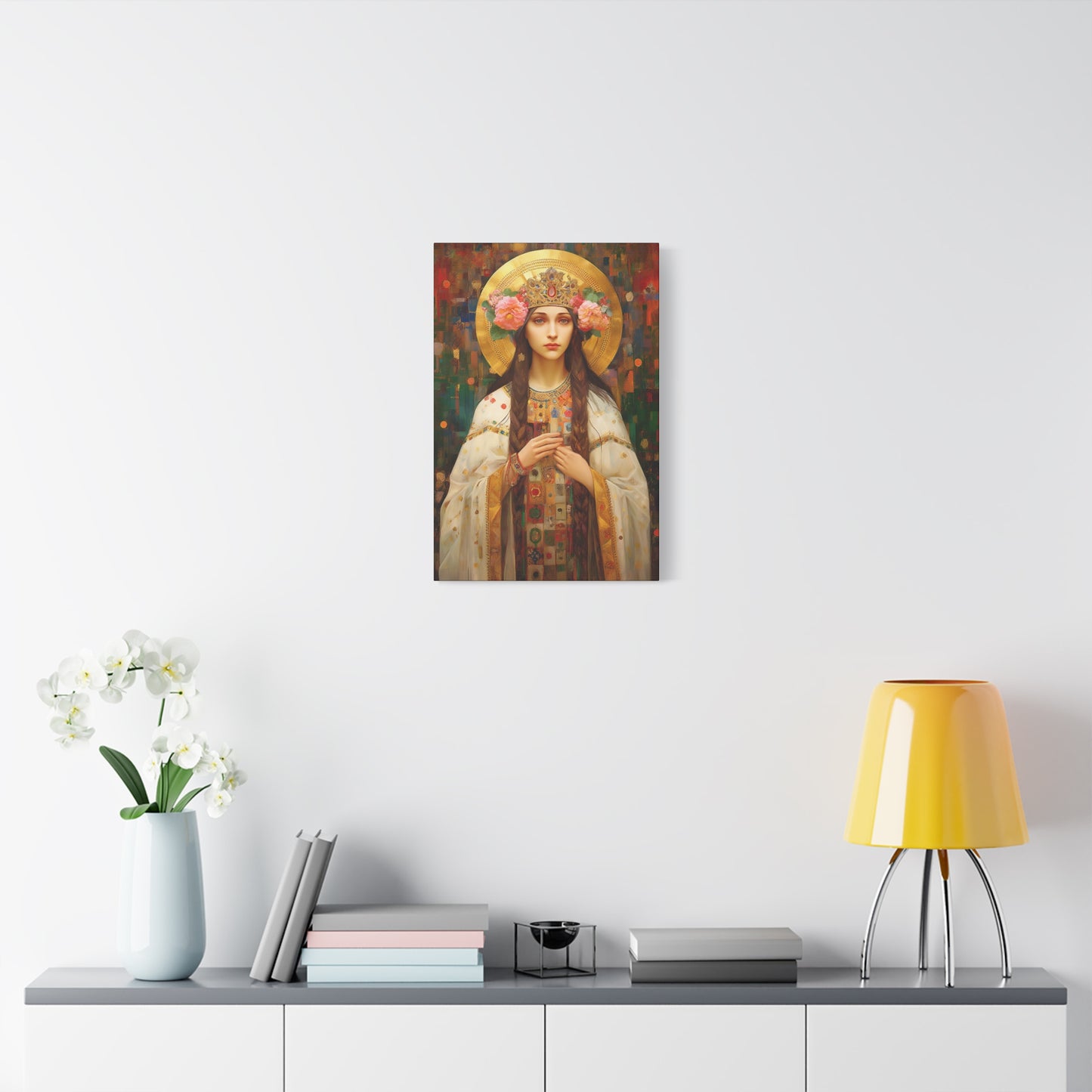 Saint Elizabeth of Hungary  - Museum Wrapped Canvas - Sanctified Souls Print - Religious Art for your Home