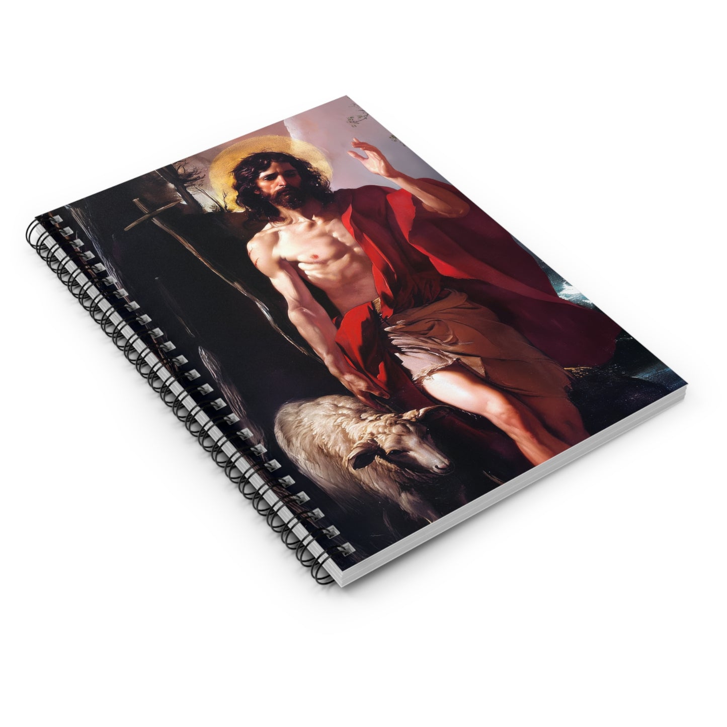 Saint John the Baptist - Sanctified Souls Art - Religious Based Notebook - Spiral Notebook - Prayer journal