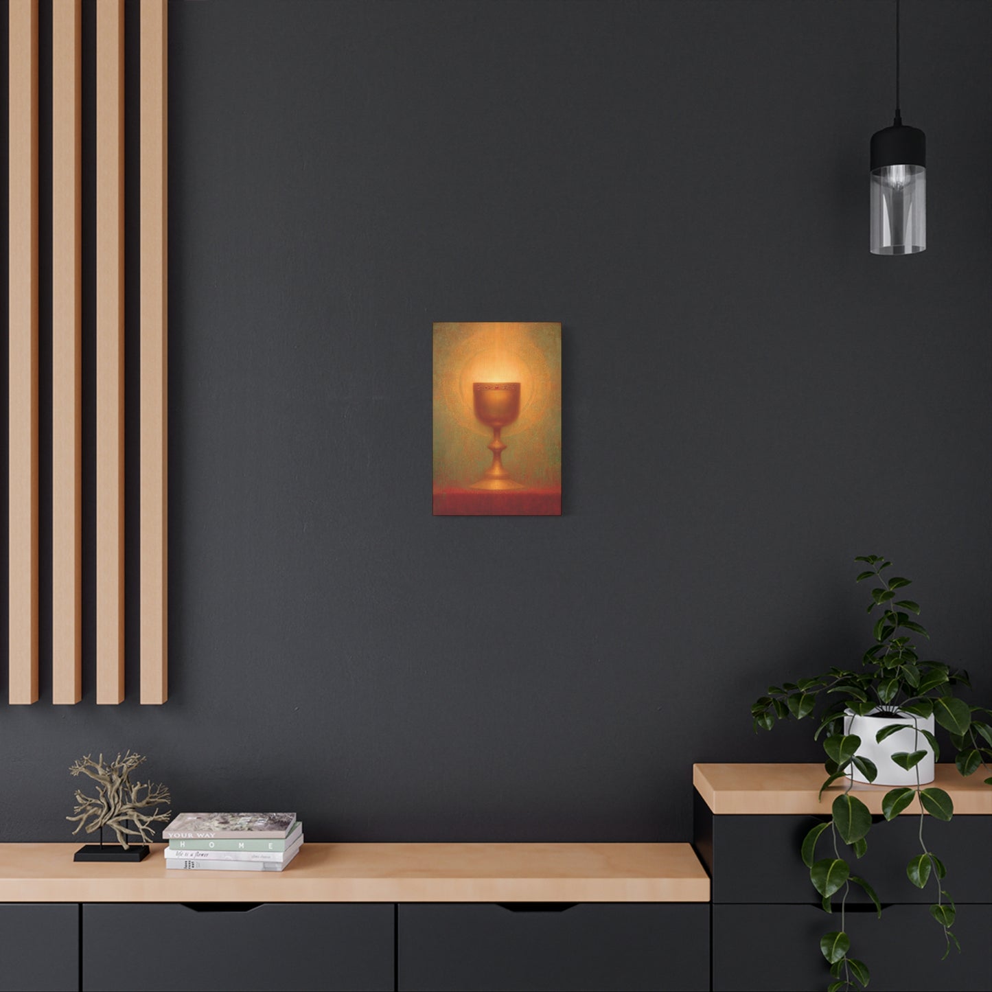 Chalice of the Lamb, Light of the World - The Holy Grail - Gallery Wrapped Canvas - Print - Religious Art for your Home - Catholic Art