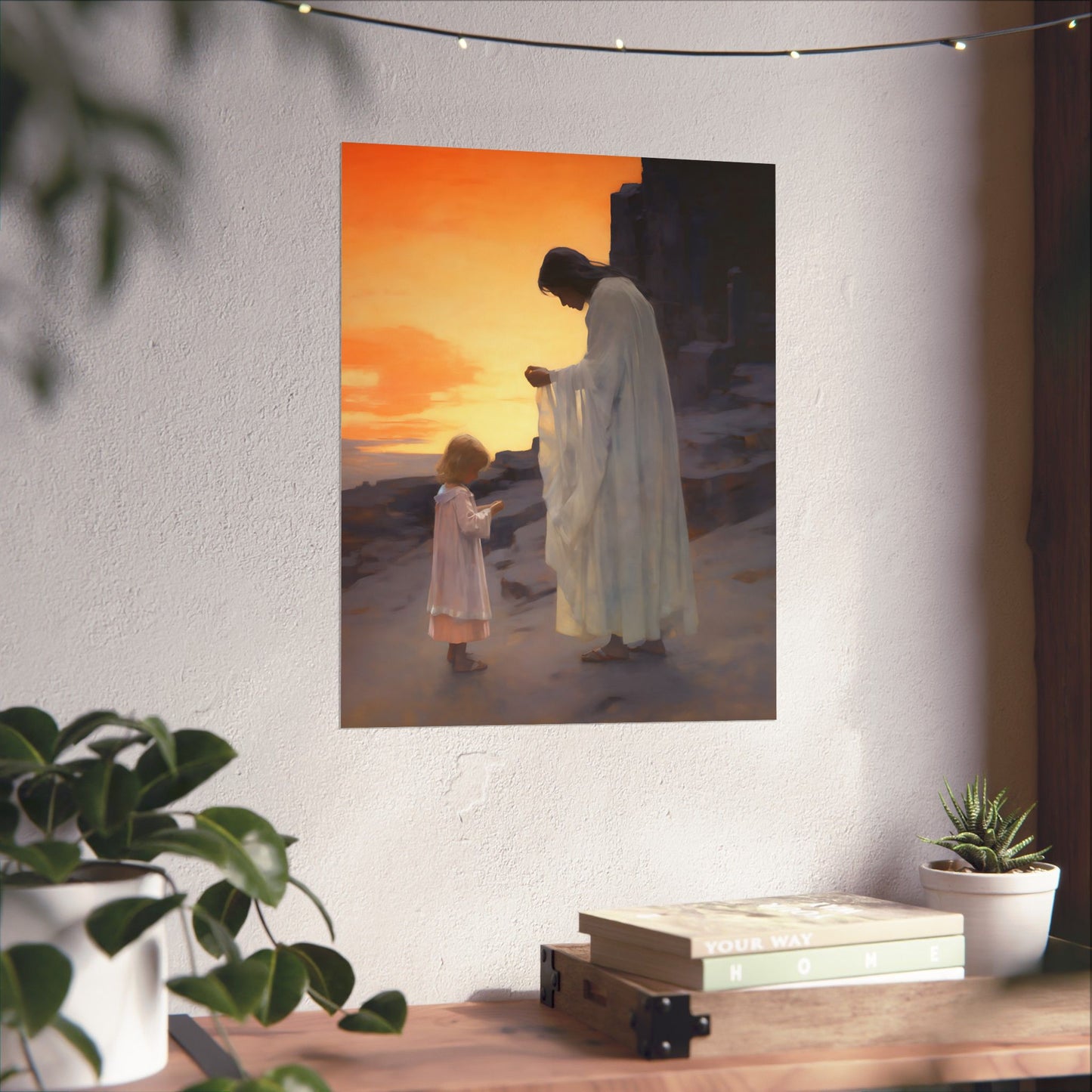 Luminous Love Print - Sanctified Souls Print - Multiple Sizes - Premium Matte Poster - Mother's Print - Art for Nursery - mother and child