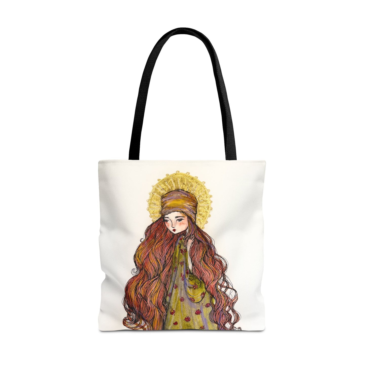 Saint Mary Magdalene Catholic Tote Bag | Christian Devotional Bag | Hand-Drawn Sacred Art Tote | Double Sided Religious Tote