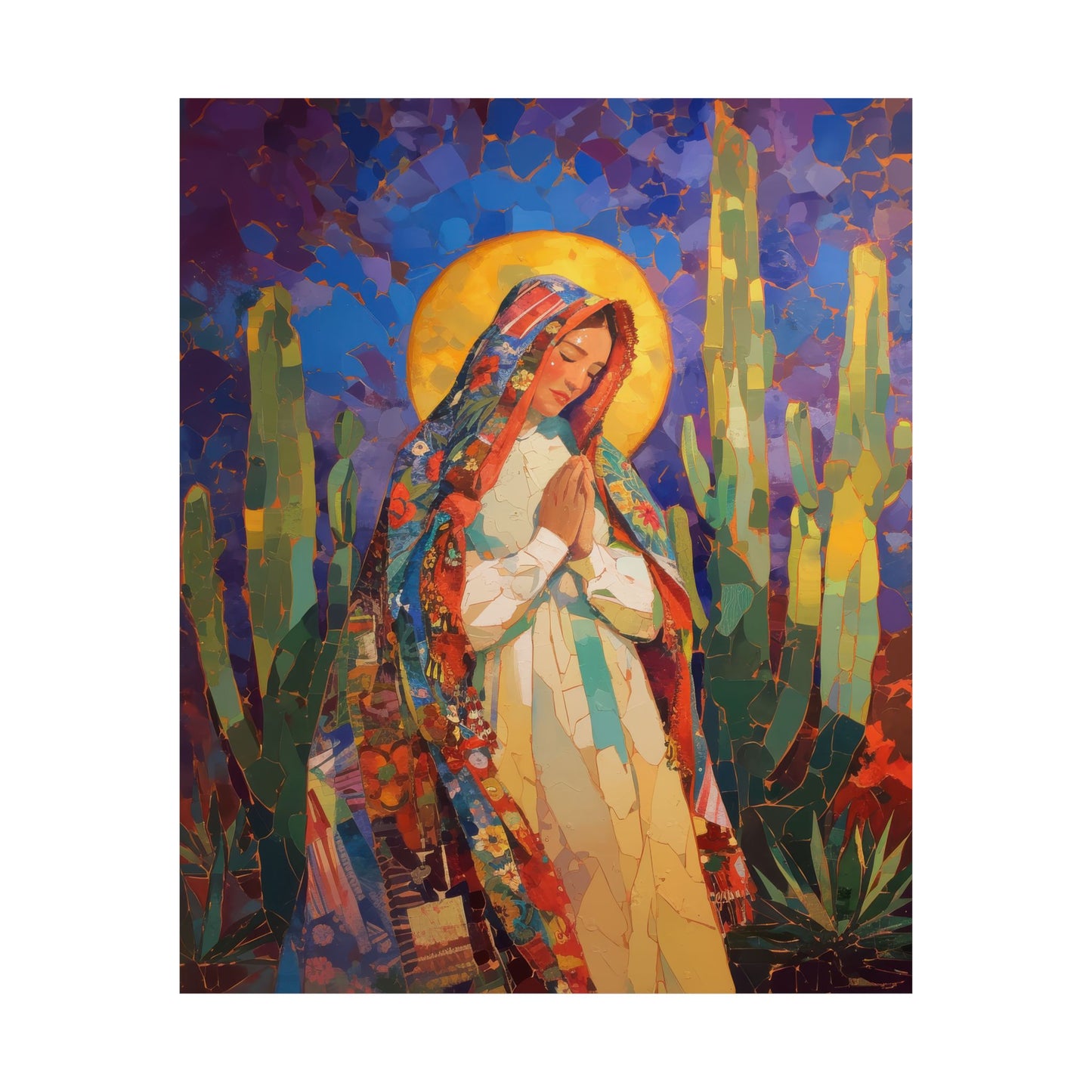 Radiant Light of Our Lady of Guadalupe Poster Print - Sanctified Souls Print - Multiple Sizes - Premium Posters - Catholic Art
