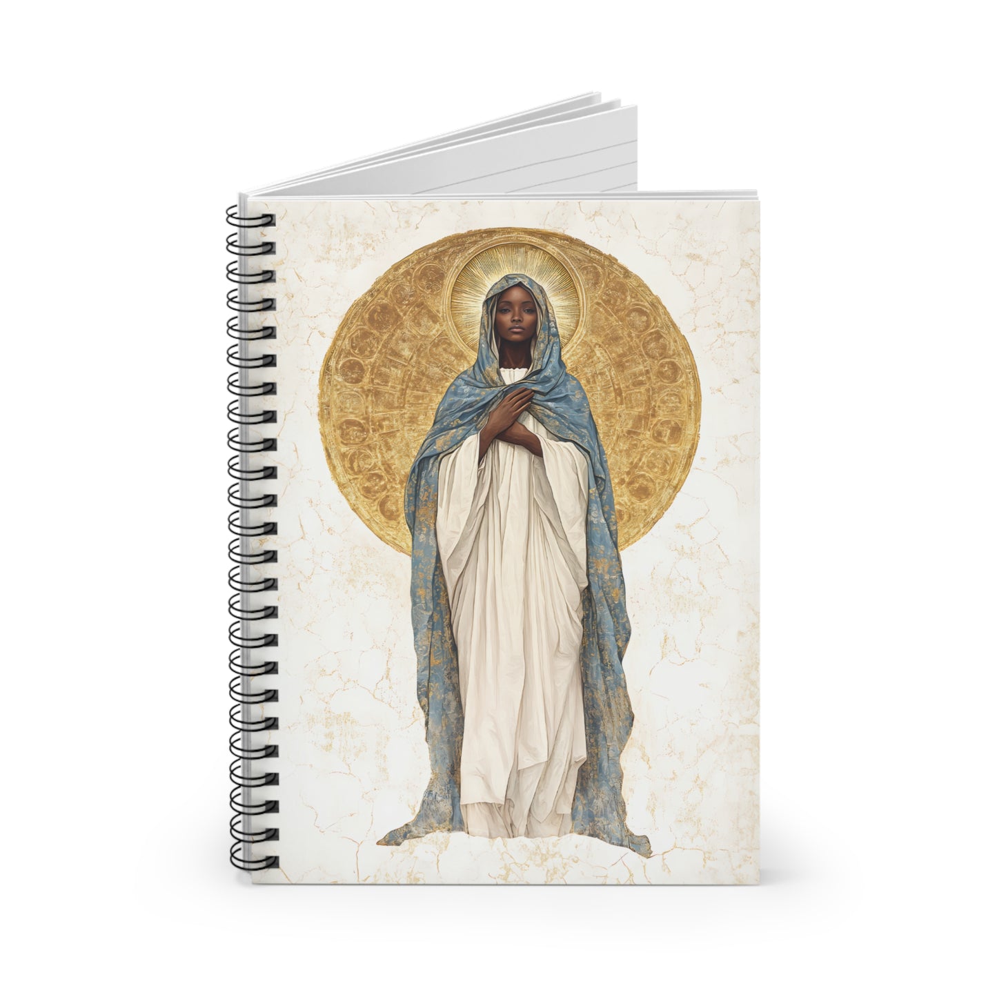 Our Lady of Kibeho- The Vision of Divine Peace Sanctified Souls Art - Religious - Spiral Notebook - Ruled Line - Religious art