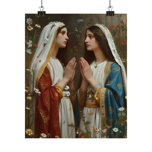 Saints Emiliana and Trasilla Print - Sanctified Souls Print - Multiple Sizes - Premium Matte Vertical Posters