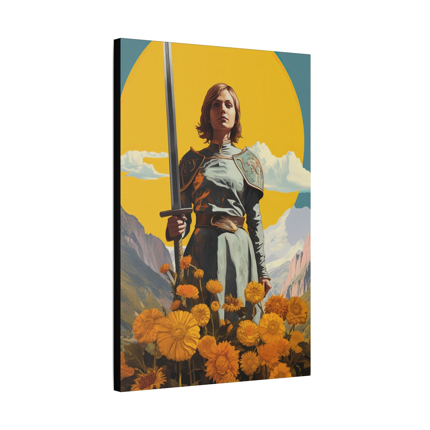 Saint Joan of Arc - Museum Wrapped Canvas - Sanctified Souls Print - Religious Art for your Home