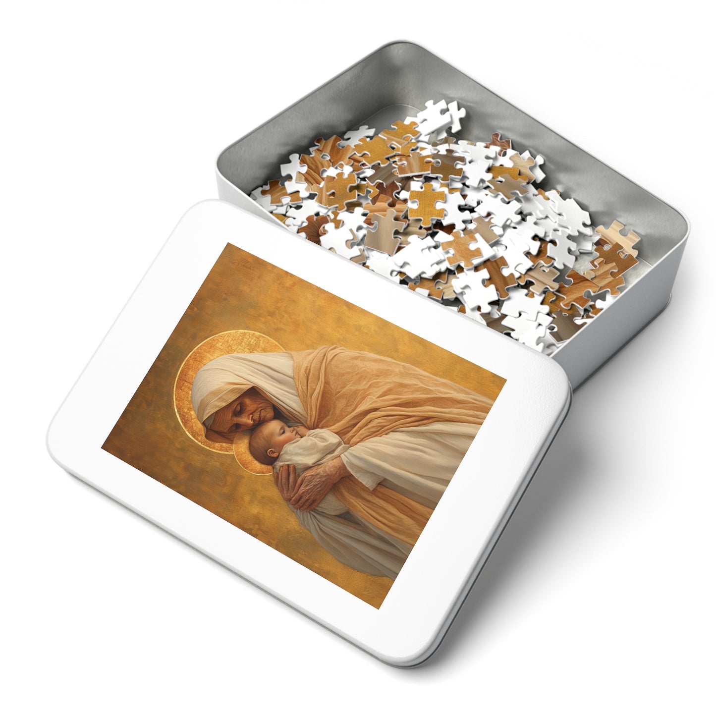 Saint Anna the Prophetess - Puzzle and Keepsake Tin - Religious (30, 110, 252, 500,1000) - Religious Puzzle - Gifts for Catholic Families