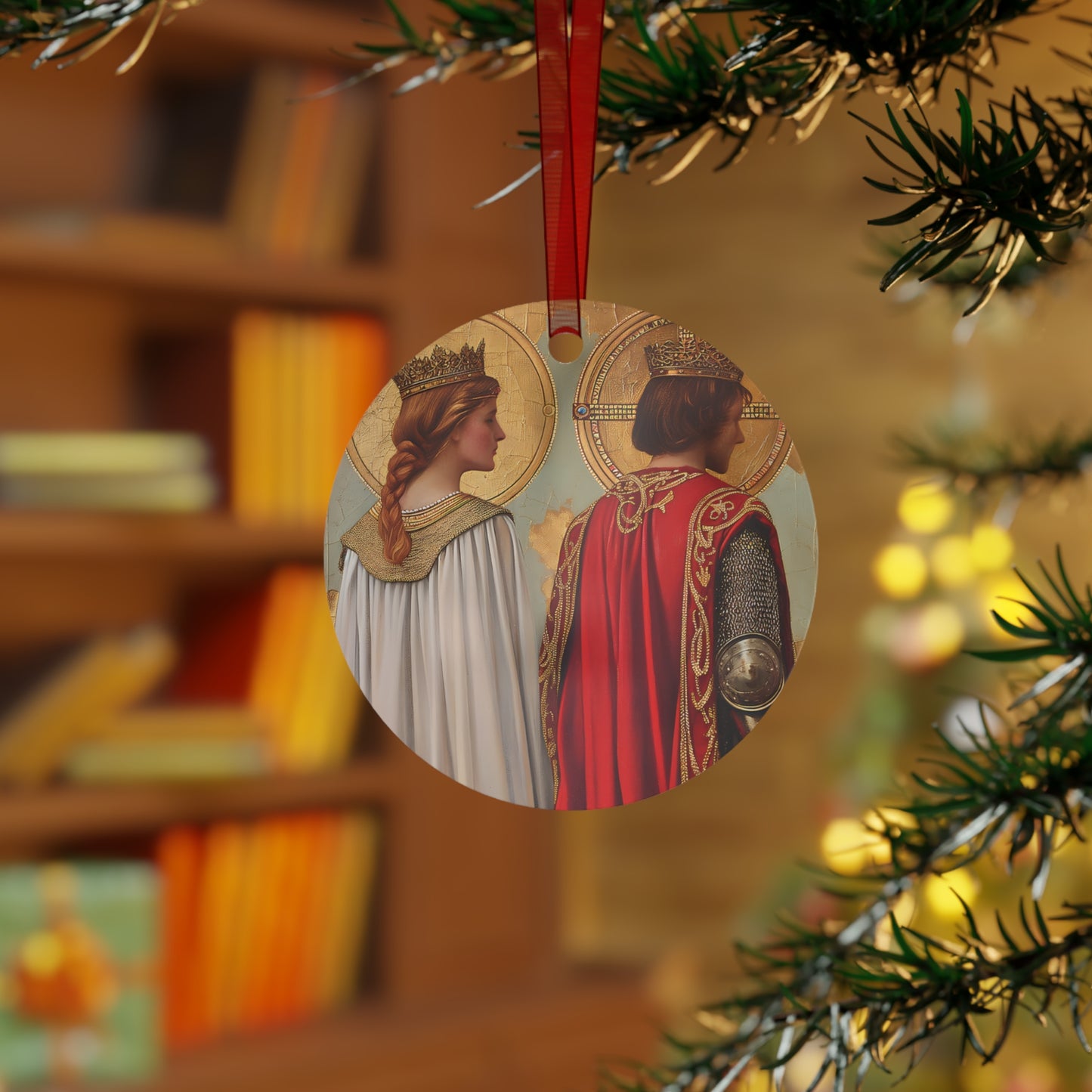 Saint Gwladys and Saint Gwynlly Metal Ornament - Religious Holiday Christmas Ornament and Keepsake - Catholic Religious Keepsake