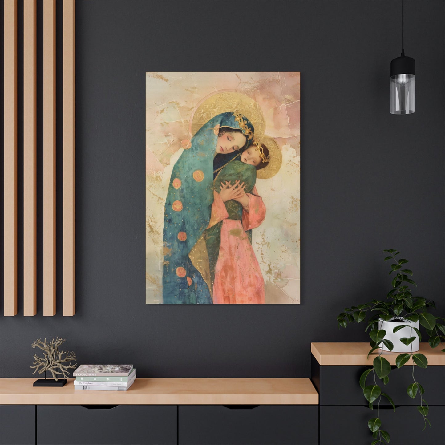 The Sweet Advocate of Souls - Mary, Help of Christians -  Museum Wrapped Canvas Print - Multiple Sizes - Catholic Home art Matte Canvas