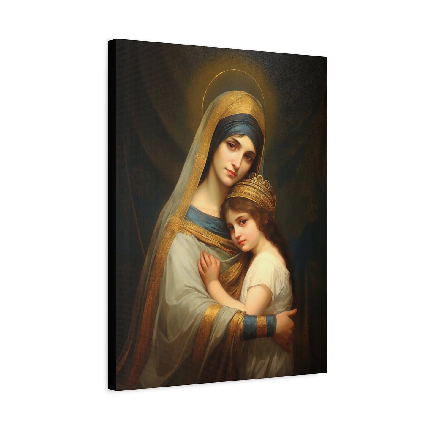 Saint Anne mother of Mary the Blessed Virgin - Museum Wrapped Canvas - Sanctified Souls Print - Religious Art for your Home
