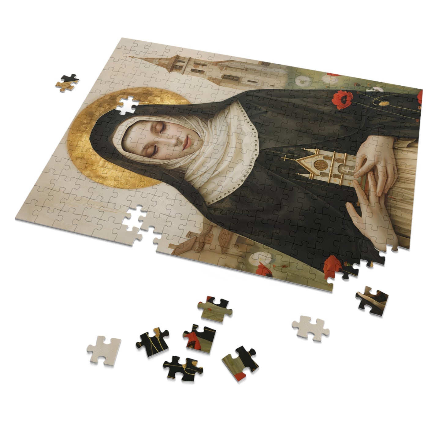 Saint Erentrude - Puzzle and Keepsake Tin - Religious (30, 110, 252, 500,1000) - Religious Catholic Puzzle Art