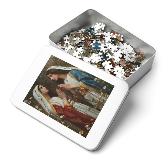 Saints Emiliana and Trasilla - Puzzle and Keepsake Tin - Religious Jigsaw Puzzle (30, 110, 252, 500,1000-Piece) - Religious Puzzle
