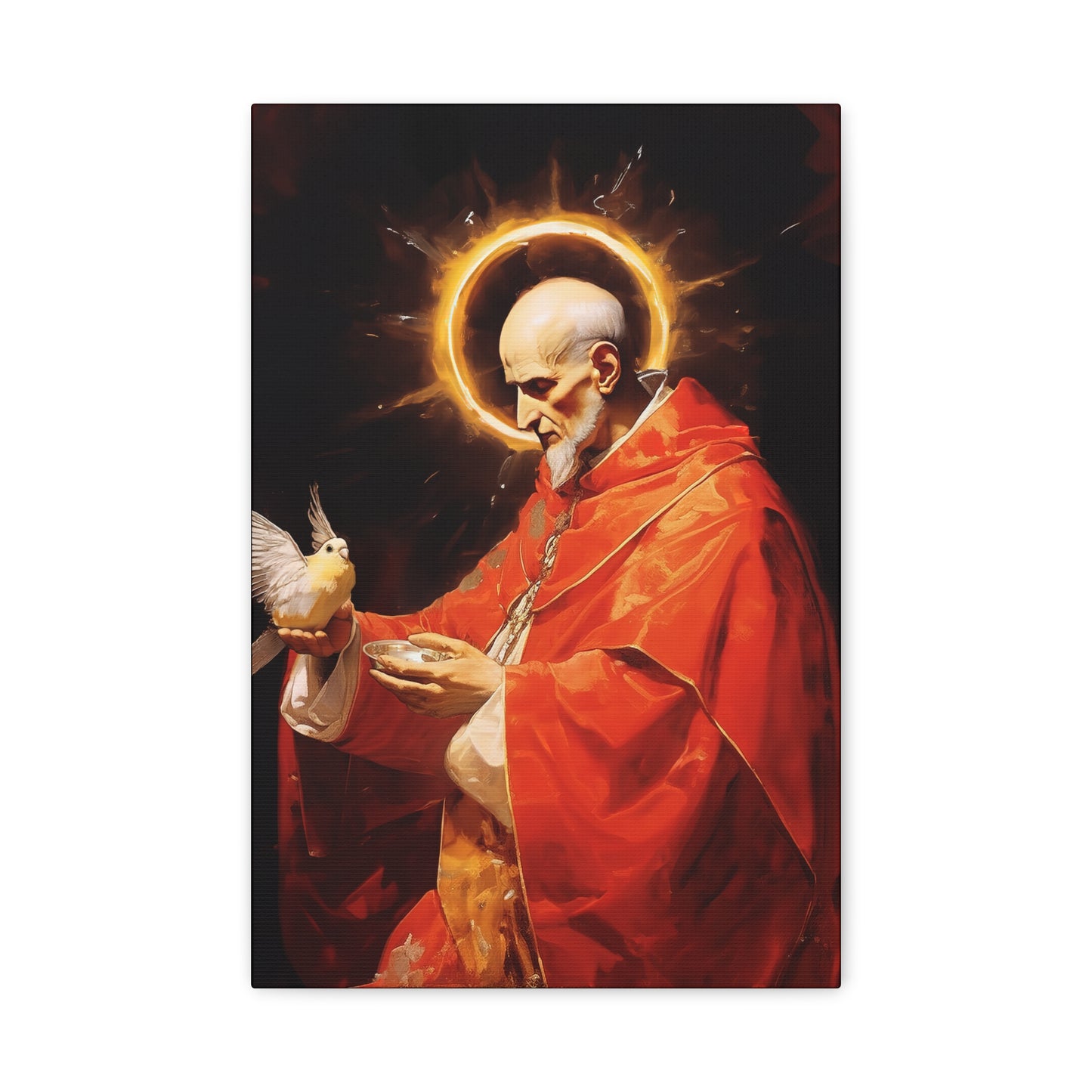 Pope Saint Gregory the Great  - Museum Wrapped Canvas - Sanctified Souls Print - Religious Art for your Home