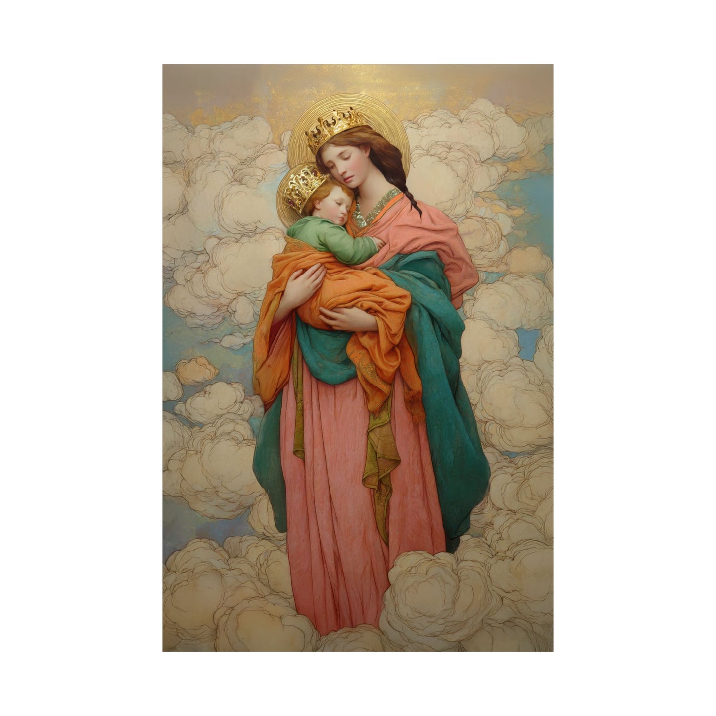 Our Lady, Strong and Tender - Mary, Help of Christians - Sanctified Souls Print - Multiple Sizes - Premium Matte Vertical Posters