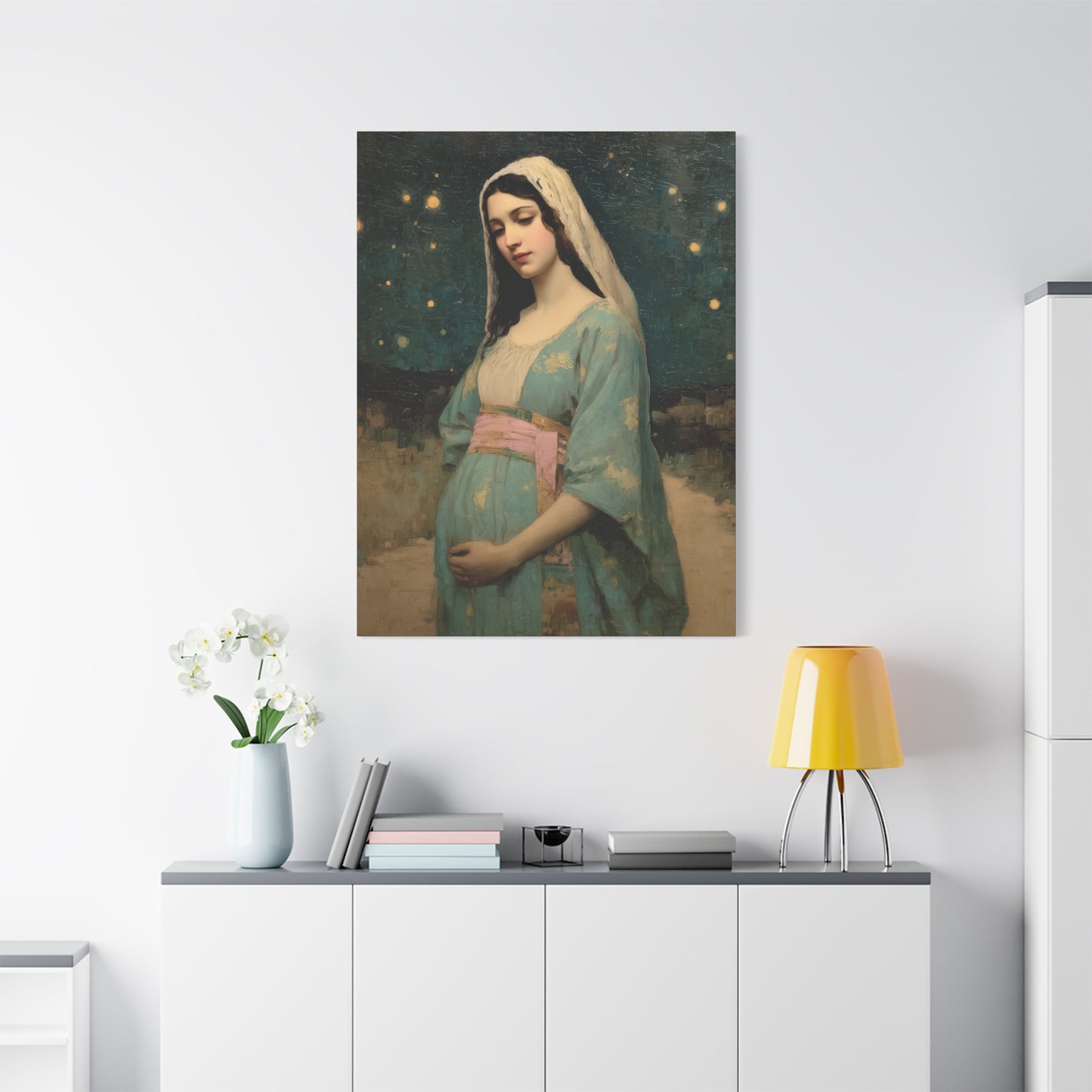 Our Lady of 'O' - Our Lady of Expectation - Mother Mary - Marian Art - Gallery Wrapped Canvas - Print - Catholic Art Print