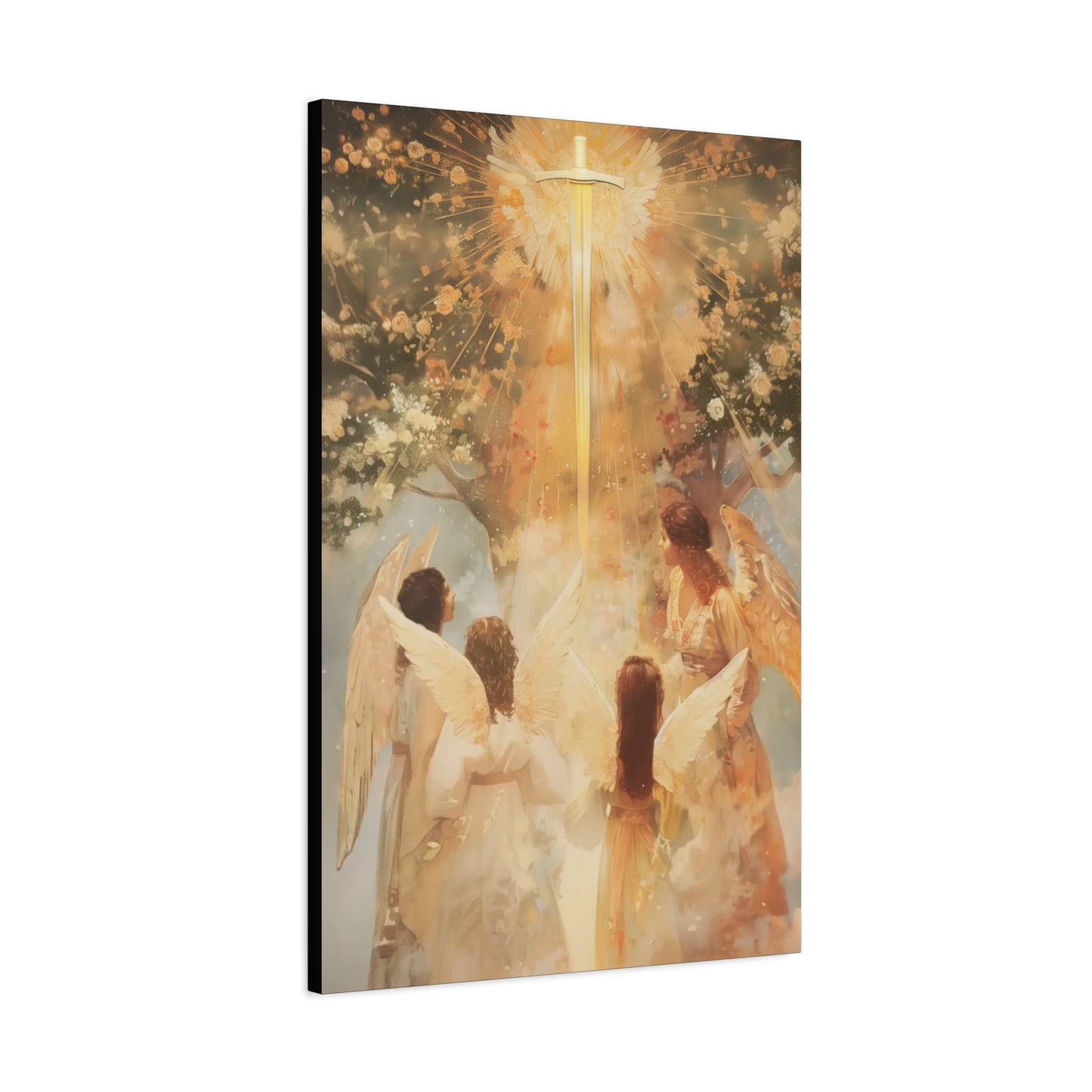 The Watchers of the First Dawn - Guardians of Eden - Gallery Wrapped Canvas - Print - Religious Art for your Home - Catholic Art