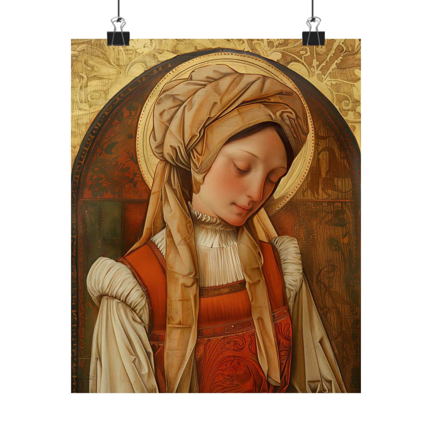 Saint Anne Line - Sanctified Souls Print - Multiple Sizes - Premium Matte Vertical Posters - Anna Line - Catholic Saint Art - Home Decor