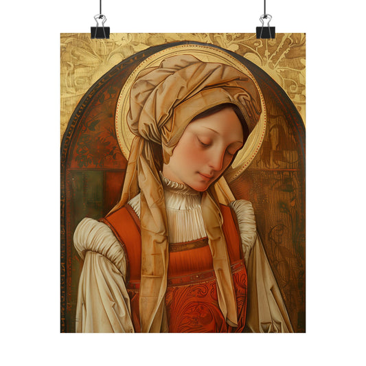 Saint Anne Line - Sanctified Souls Print - Multiple Sizes - Premium Matte Vertical Posters - Anna Line - Catholic Saint Art - Home Decor