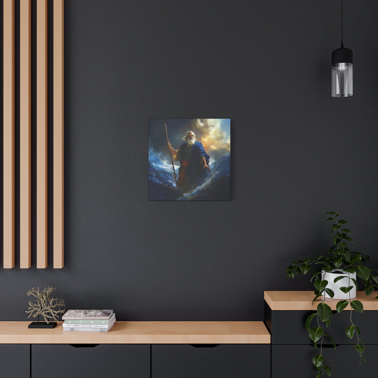 Moses Before the Trembling Sea - Gallery Wrapped Canvas - Print - Religious Art for your Home - Catholic Art