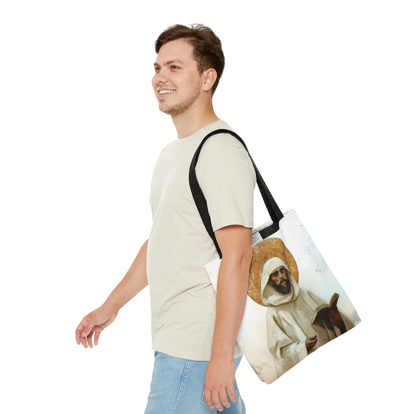 Saint William of Vercelli Tote Bag - Large Medium Small Faith Art Bag - Catholic Faith Purse - Religious Carry All Reusable Tote Bag