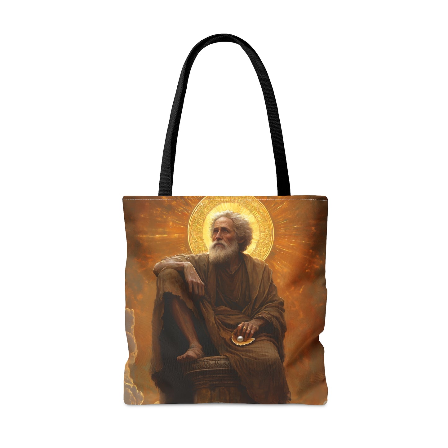 Saint Simeon Stylites Tote Bag - Large Medium Small Faith Art Bag - Catholic Faith Purse - Religious - Prayer Bag - Devotional Purse