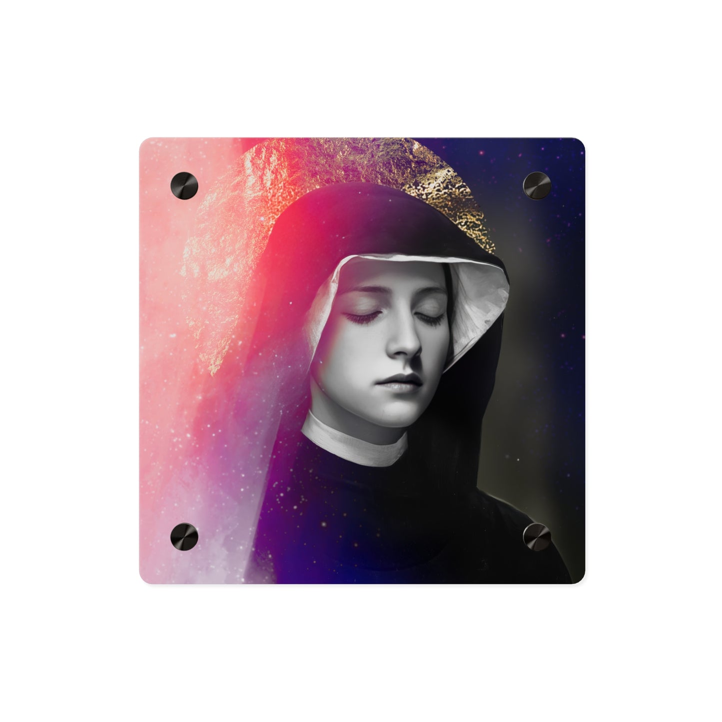 Saint Faustina Kowalska Wall Art Panel - Ready to Hang Acrylic Print - Catholic Saint Art - Patron Saint Print - No Frame needed