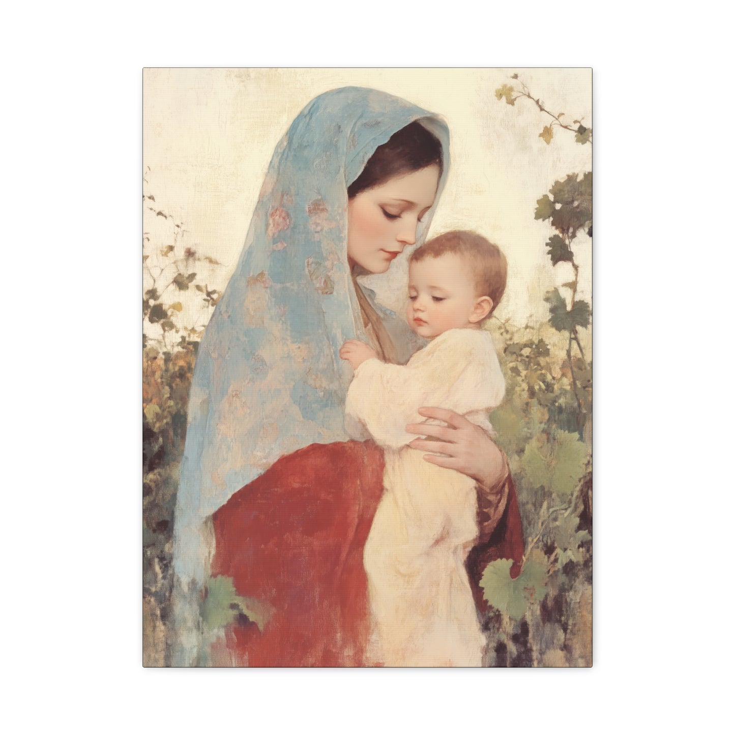 Our Lady of the Grapes / Out Lady of the Harvest - Gallery Wrapped Canvas - Print - Religious Art for your Home - Catholic Art