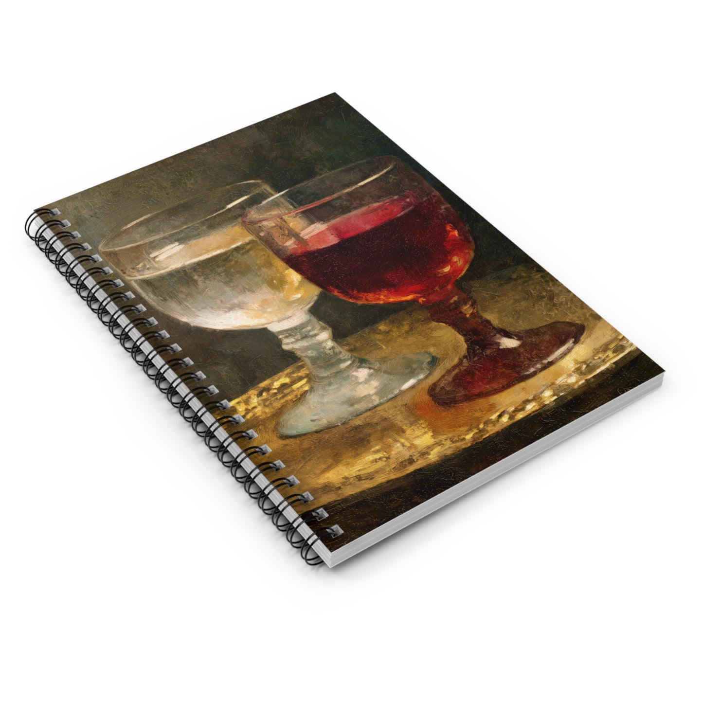 Cana and the Miracle of Abundance - Water into Wine - Sanctified Souls Art - Religious Based Notebook - Spiral Notebook