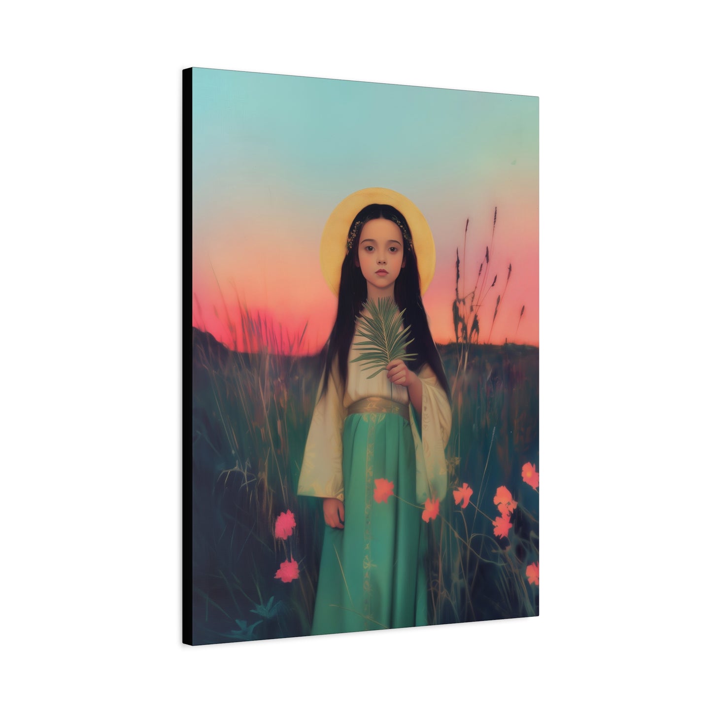 Saint Charity - Multiple Sizes - Catholic Home art - Museum Wrapped Canvas - Sanctified Souls Print - Martyr Saint
