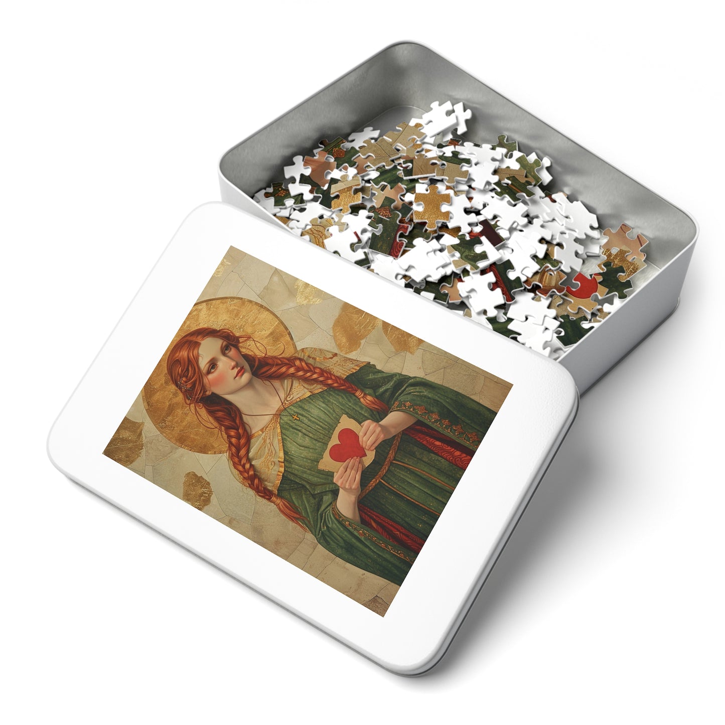 Saint Dwynwen - Puzzle and Keepsake Tin - Religious Jigsaw Puzzle (30, 110, 252, 500,1000-Piece) - Religious Puzzle