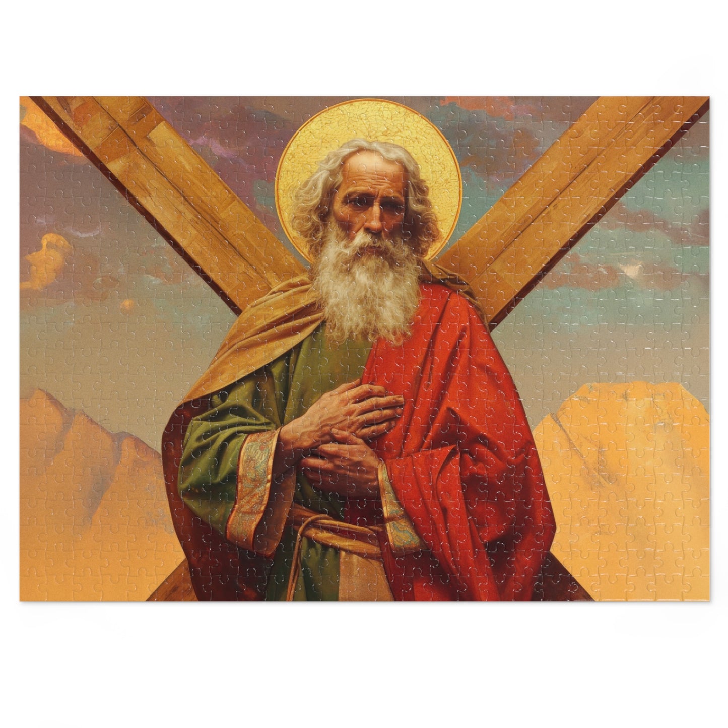 Saint Andrew the Apostle - - Puzzle and Keepsake Tin - Religious Jigsaw Puzzle (30, 110, 252, 500,1000-Piece) - Religious Puzzle